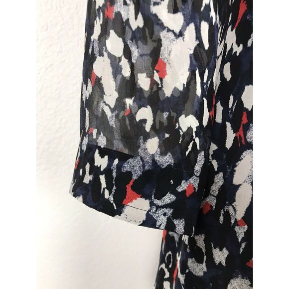 Club Monaco Delaynee Silk Sheer Pleated Dress - Picture 2 of 8